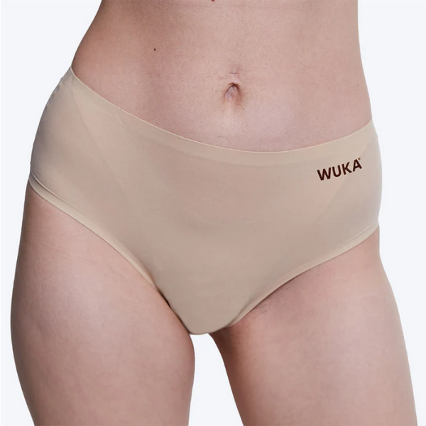 Menstrualne hlačke WUKA SEAMLESS STRETCH, brezšivne, močno vpojne, kožna barva - Image 2
