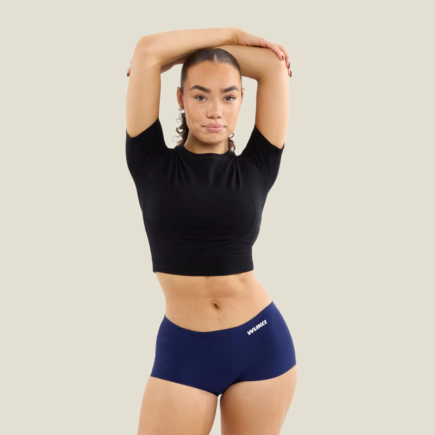 Najstniške menstrualne hlačke bokser WUKA močno vpojne modre